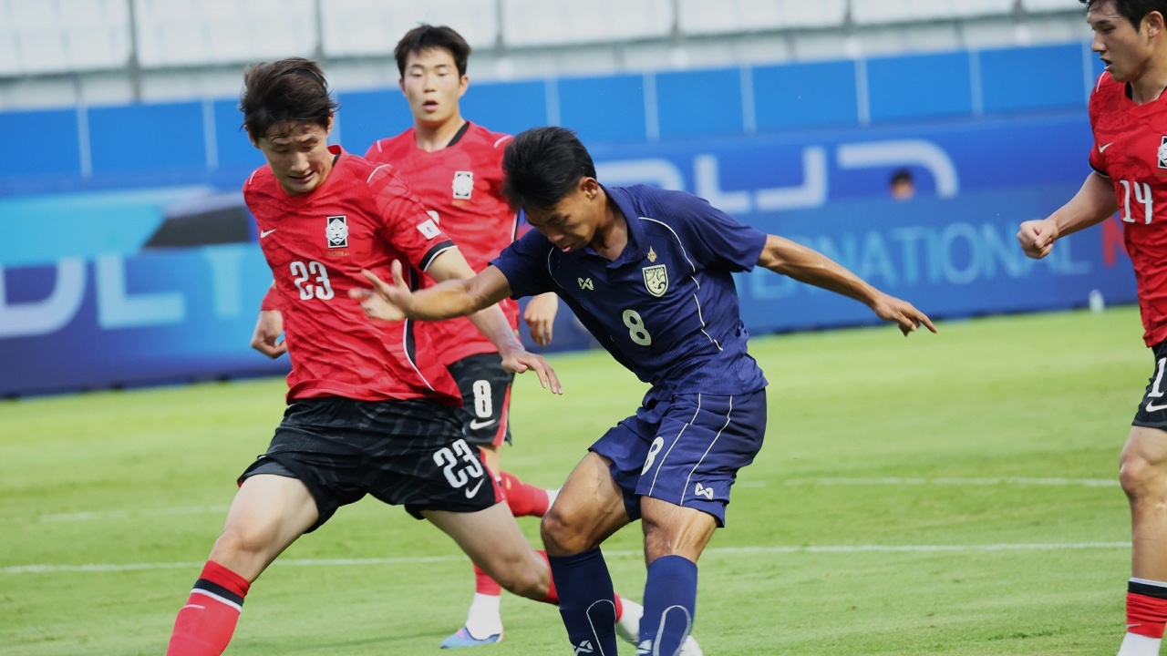 ไฮไลท์บอลเมื่อคืน Thai vs Korea u23 06.06.26 (2-3)